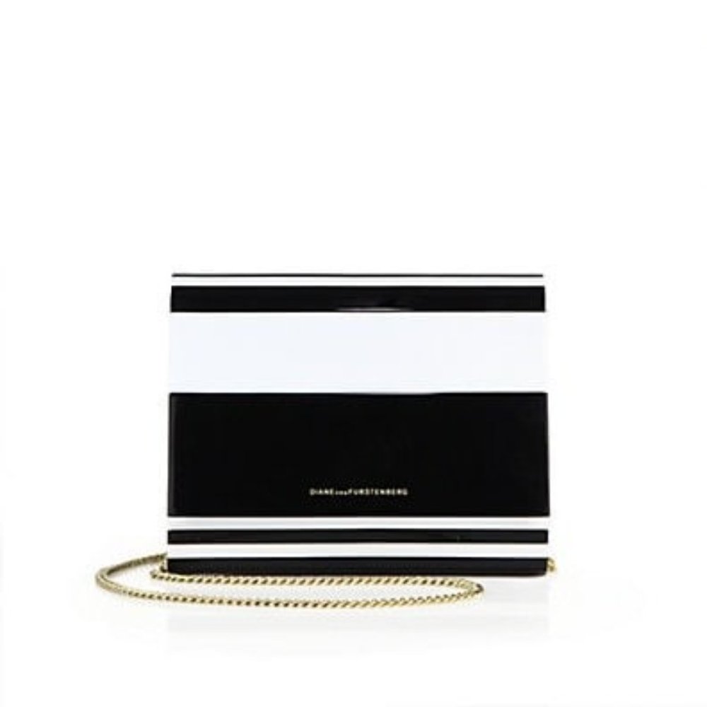 NEW DIANE VON FURSTENBERG STRIPED RESIN CROSSBODY